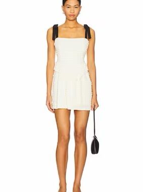 More To Come Revolve White Lace Tie-Shoulder Sundress